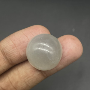 Genuine HAYAAT GEMS Moonstone Loose Gemstone 18.5x12mm 30.60 Carat Round Cabochon From Rajasthan for Handmade Jewelry - Product Image 1