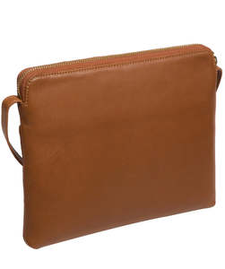 Sac bandoulière en cuir véritable de style moderne pour femme, avec sangle réglable, couleur camel disponible - Product Image 5