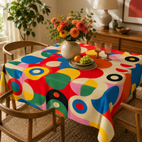 Nappe de mahjong pliable colorée, nappe carrée en Polyester imprimée abstraite moderne, décoration de table pour la maison, nappe pour soirée de jeu