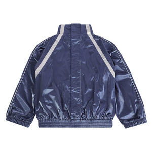 Unisex Navy Blue Tracksuit Set Full <b>Zip</b> Stand Collar Sporty Style Side Pockets Drawstring Closure Breathable Lightweight - Product Image 4