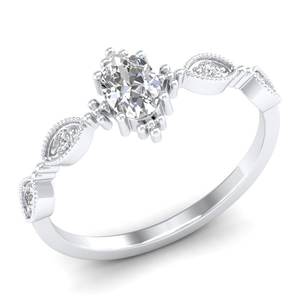 REYES Original Design 925 Sterling Silver Oval Cut 0.59 Carat <b>Moissanite</b> Engagement Rings Luxury Wedding Gift Fine <b>Jewelry</b> - Product Image 2