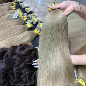 Meilleures ventes : Extensions de cheveux naturels vierges vietnamiens de qualité supérieure, 100g, blondes, lisses, toutes couleurs, 55 cm de long - Product Image 1