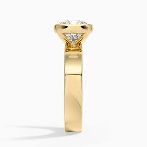 Bague solitaire en diamant taille coussin en or blanc 10 carats, sertie à griffes, certifiée IGI, bijou d'anniversaire - Product Image 2