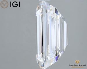 Diamante de Corte Esmeralda de 6.00 Quilates, Cultivado en Laboratorio CVD, Claridad VVS2, Color E, con Certificado IGI para Pulsera - Product Image 3