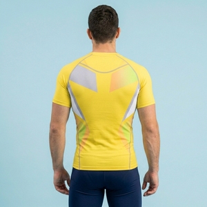 Mens Performance Compression Half Sleeve Shirt Custom Gym Fitness Workout Training Running Sportswear Top - Product Image 5