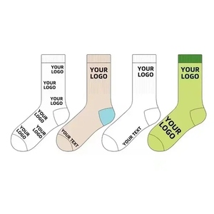 Orange <b>Knee</b> <b>High</b> Football <b>Socks</b> With Logo Print For Adults Soccer Sports Use Breathable Cotton Material - Product Image 2