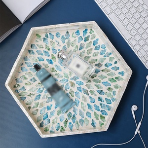 การผลิตที่หรูหราแม่ของถาดเสิร์ฟมุกออกแบบล่าสุดแม่ของถาดมุกฝังทำด้วยมือในเวียดนาม - Product Image 3