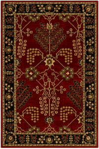 Tapis de salon élégant et durable, motif floral d'inspiration persane, ivoire et rouille, style persan, pour salon et chambre, taille moyenne - Product Image 3