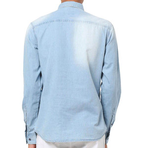 เสื้อเชิ้ตเดนิมทรงสลิมฟิตสำหรับผู้ชาย พรีเมียม ขายส่ง แขนยาว ปรับแต่งได้ พร้อมกระเป๋าอเนกประสงค์ - Product Image 3