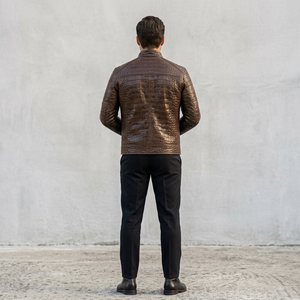 เสื้อแจ็คเก็ตหนังผู้ชาย ดีไซน์แฟชั่นใหม่ล่าสุด คุณภาพพรีเมียม - Product Image 1