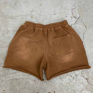 Nouvel Arrivage Short Homme en Coton 100% French Terry Fleece, Délavé à l'Acide, Personnalisable, Effet Délavé Soleil, Style High Street Vintage - Product Image 4