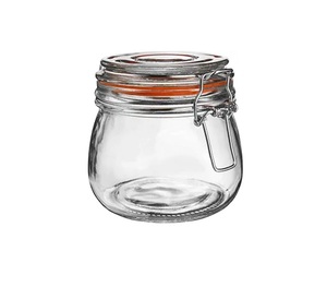 Frascos pequeños de vidrio con tapas herméticas, contenedor para café con tapa de madera, recipiente de vidrio para despensa para granos, arroz y azúcar - Product Image 1
