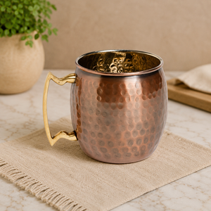 Antique Copper Hammered <b>Mugs</b> With Brass Handle Moscow Mule <b>Mug</b> For Home Barware Cocktail <b>Mugs</b> Ayurvedic Health Benefits <b>Mugs</b> - Product Image 5