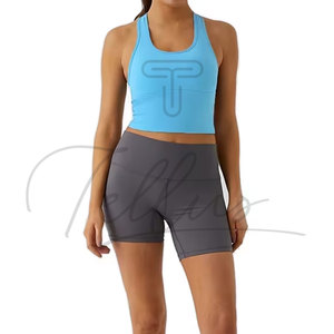 Camisetas de Tirantes Personalizadas de Alta Calidad para Mujer, Estilo Casual, para Verano, Yoga, Cuello Redondo, Bordado, 100% Algodón - Product Image 5
