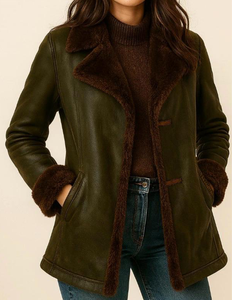 Veste en cuir véritable pour homme, col montant, hiver, coupe slim, décontractée, avec logo frontal, chauffante et respirante - Product Image 3