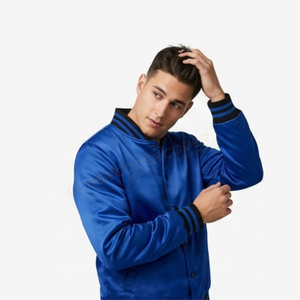 Blousons universitaires de baseball pour hommes – Blouson bomber personnalisé en satin sur le devant – Vêtement d'hiver streetwear haut de gamme – Blouson universitaire pour fans de sport – Toile décontractée - Product Image 2