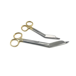 Ciseaux chirurgicaux à poignée dorée en acier inoxydable pour pansements, ciseaux Lister pour soins infirmiers, pansements médicaux, traumatismes et premiers secours d'urgence - Product Image 5