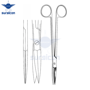 Tijeras McIndoe de 19 cm (7½ Pulgadas), Rectas, para Cartílagos, Bordes Exteriores Semiafilados, Acero Inoxidable, Reutilizables, Quirúrgicas - Product Image 2