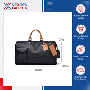 En stock, sac de voyage unisexe de haute qualité, imperméable, grande capacité, en cuir PU, tendance - Product Image 4