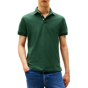 เสื้อเชิ้ตผู้ชายทรงปกติ คอปกเรียบ ผ้าฝ้ายถักคุณภาพพรีเมียม 100% ระบายอากาศได้ดี ลายเรียบ น้ำหนัก 180 กรัม ย้อมเส้นด้าย ติดกระดุม สวมใส่สบาย - Product Image 1