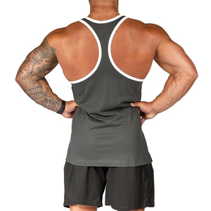 Camisetas sin mangas de algodón y poliéster con cuello redondo para adultos, con diseño sólido, chaleco de gimnasio, camiseta deportiva, camiseta atlética para hombre. - Product Image 2