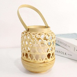 โคมไฟทำมือโบราณโคมไฟไม้ไผ่ธรรมชาติสร้างบรรยากาศสำหรับตกแต่งบ้าน - Product Image 4