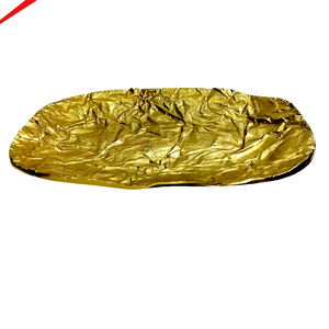 Bandeja Decorativa Abstracta de Aluminio Hecha a Mano, Bandeja de Servicio Dorada Decorativa con Textura para Restaurantes, Hogares y Hoteles - Product Image 1