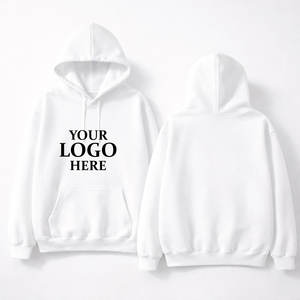 Sudadera con Capucha de Invierno para Hombre, a la Moda, con Diseño de Logotipo Personalizado, Color Sólido Digital, Cierre de Cremallera, Tela de Forro Polar de Poliéster/Algodón - Product Image 1