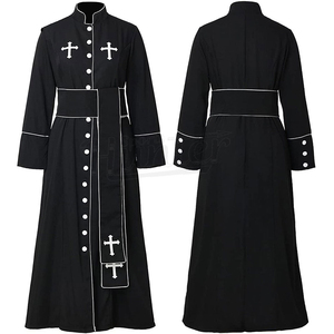 High Quality Long Polyester Church Cassock Uniform Custom Clergy <b>Robe</b> for Priests <b>Pastor</b> Minister Bulk Supply OEM - Product Image 4