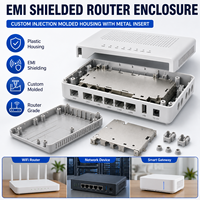 Carcasa de Plástico Moldeada por Inyección Personalizada con Protección EMI e Inserto Metálico para Router