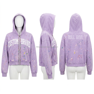 เสื้อฮู้ดดี้และเสื้อสเวตเชิ้ตผู้ชายผ้าฝ้าย 100% แบบเรียบ สไตล์ Y2K ลายนูน 3 มิติ โลโก้แบบกำหนดเองได้ - Product Image 6