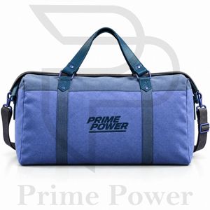 Prime Power <b>Canvas</b> Sports <b>Duffle</b> <b>Bag</b> Oval Shape Multiple Compartments Zipper Closure Top Handle Unisex Workout Travel <b>Bag</b> - Product Image 3