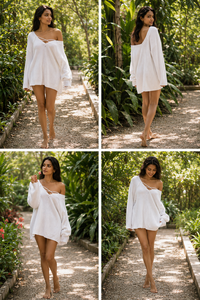 Pull en tricot côtelé blanc à épaules dénudées, style japonais, éco-responsable, à manches longues, pour femme, grande taille, décontracté, pour l'hiver et l'automne - Product Image 6