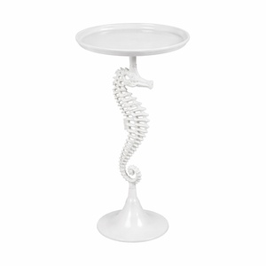 Luxury Seahorse Metal Side <b>Table</b> Gold Finish <b>Decorative</b> Drink <b>Table</b> Ocean Theme Accent <b>Table</b> Premium Living Furniture Wedding - Product Image 3