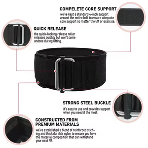 Cinturón de Soporte Lumbar de Neopreno Personalizable de Alta Calidad para Deportes, para Entrenamiento de Levantamiento de Pesas Unisex - Colores Deportivos - Product Image 5