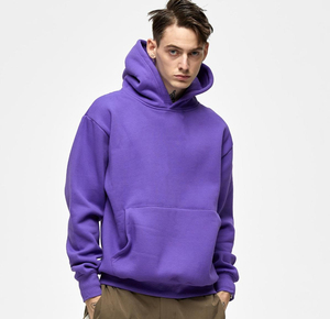 <b>Top</b> Quality 600 GSM Polyester/Cotton Flecce Thick Blank Plain Heavyweight Regular Fit Hoodies No <b>String</b> Unisex Front Logo Men - Product Image 4