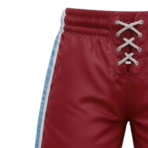 Men <b>Red</b> Sublimated Ice Hockey Printed Shorts Polyester Drawstring Side Stripe Athletic Sports Shorts Team Wear Competition - Product Image 5