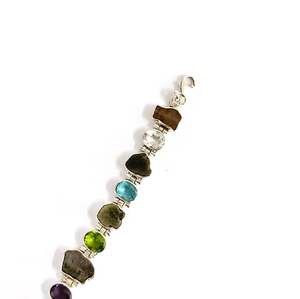 Bracelet unisexe élégant en pierres précieuses mélangées, 24,0 grammes, fait main, à porter tous les jours, pour toutes les occasions, cadeaux - Product Image 3