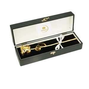 Venta al por mayor 24K Genuine Natural Gold-Dipped Rose Regalos de San Valentín 24K Gold-dipped ROSE con caja de regalo y Flor de regalo artificial - Product Image 5