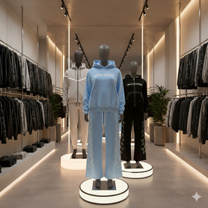 Fabricante de sudaderas con logotipo personalizado y pedrería, proveedor de chándales de algodón con cremallera completa en tallas grandes, fábrica de ropa deportiva ecológica. - Product Image 1