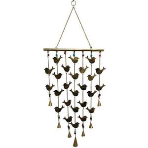 Campana de Viento en Forma de Estrella de Hierro Chapada en Oro, Cadena Decorativa para el Hogar - Product Image 3
