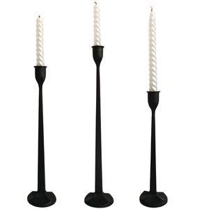 Bougeoir double ombrage blanc doré avec base robuste Bougeoir de Noël décoratif et durable Centre de table pour événements - Product Image 3