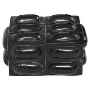 Vaisselle artisanale de haute qualité - Boîte de rangement décorative en corne de buffle naturelle pour bijoux et fruits secs - Product Image 1