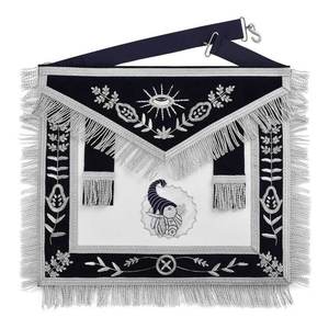 Custom Embroidered 3D Classical Freemason Badges <b>Sew</b>-On Fabric Solid Color Master Mason Brand for Bags - Product Image 3