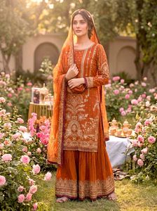 Premium Floral Embroidery Salwar Kameez Winter Slim Fit Casual Party Festival Wedding Wear Stylish Ethnic Faux Georgette Indian - Product Image 5