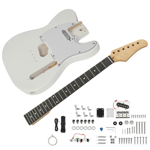 Kit Chitarra Elettrica Fai-da-te Stile TL a 6 Corde con Corpo in Mogano, Manico in Acero e Accessori Bianchi - Parti e Accessori per Strumenti a Corda - Product Image 4