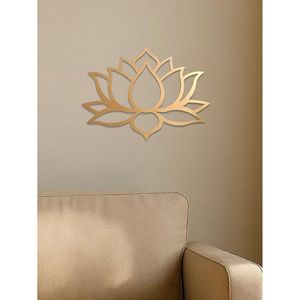 CIFbuy Grande Decorazione Murale in Metallo a Forma di Loto dal Design Moderno, Splendida Decorazione per Interni, Soggiorno, Hotel, Addii al Nubilato, Ospiti - Product Image 2