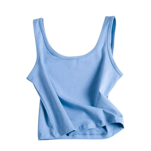 Camiseta sin Mangas Básica para Mujer, 95% Algodón, 5% Elastano, Top Deportivo Personalizado para Uso Diario - Product Image 1