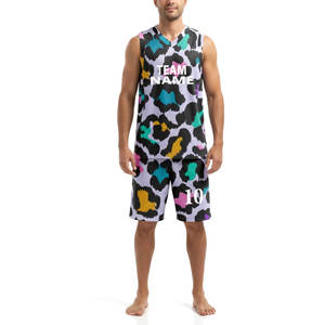 Ensemble de maillots de basket-ball unisexes sublimés, maillot et short assortis, tenue de club respirante pour équipe. - Product Image 1