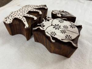 Hand Carved Wooden Printing Blocks for Textile Printing, Pottery, Clay Art, <b>Scrapbooking</b> & DIY Craft Stamping - Product Image 1